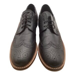 Red Tape Classic‎ Black Brogue Men's Shoes size 11 wind tip